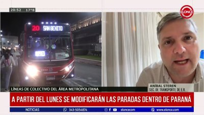 A partir del lunes se modificar&aacute;n las paradas dentro de Paran&aacute;